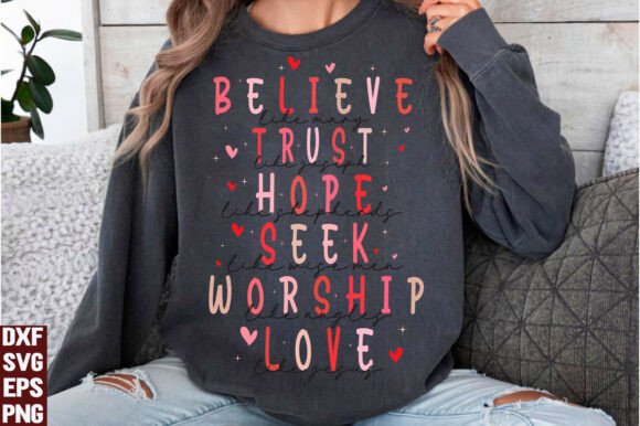 Believe Like Mary Love Like Jesus SVG for T-Shirt Designs