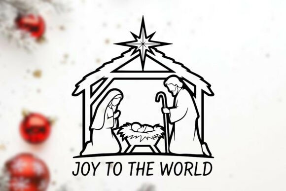 Bold Modern T-Shirt Design: Mary, Joseph, and Baby Jesus