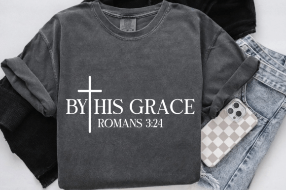 By His Grace Svg: A Versatile Graphic for Christian T-Shirt Designs