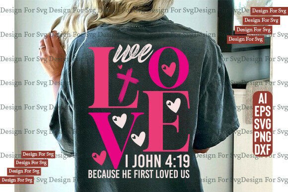 Christian Love Valentine's Bible SVG for Embroidery