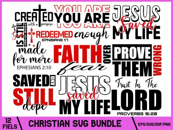 Christian SVG Quotes Bundle: Perfect for T-Shirt Designs and Graphics