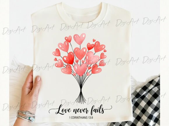 Christian Valentines Day PNG for T-Shirt Designs and Graphics