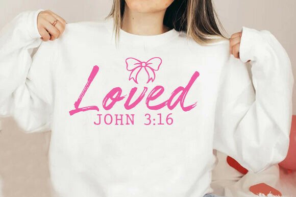 Christian Valentines PNG, Loved John: Perfect for T-Shirt Designs and Graphics
