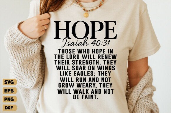 Hope SVG, Christian Svg, Bible Verse Svg for T-Shirt Designs and Graphics
