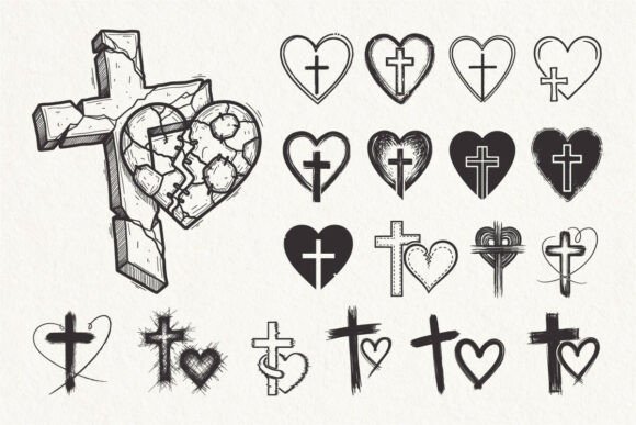 Jesus Cross Heart Vector Svg Mega Bundle: A Versatile T-Shirt Design