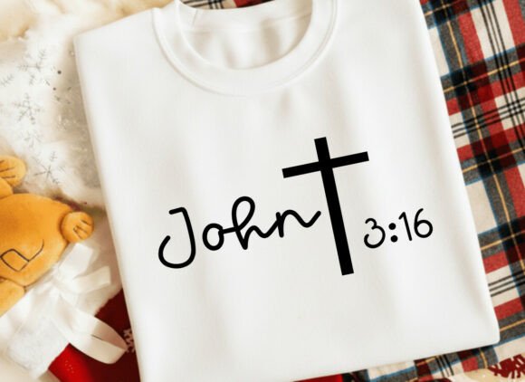 John 3:16 Christian T-Shirt Design for Creative Projects