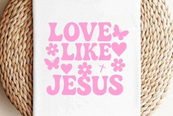 Love Like Jesus Retro SVG for T-Shirt Designs and Graphics