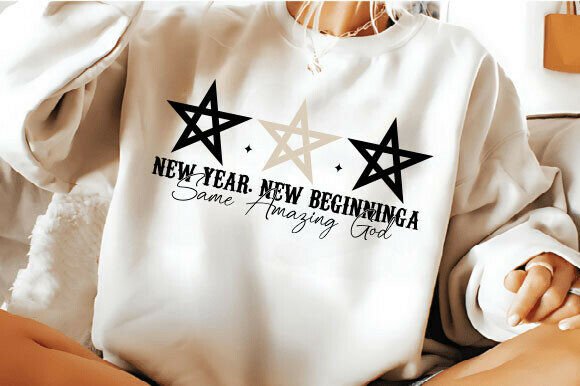 New Year's Christian Graphics for T-Shirt Designs