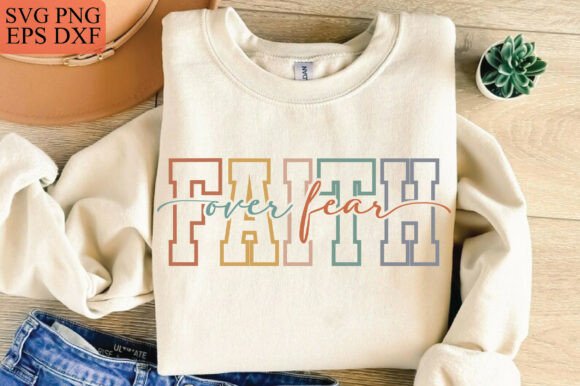 Review: Faith over Fear Christian Png Vintage for T-Shirt Designs