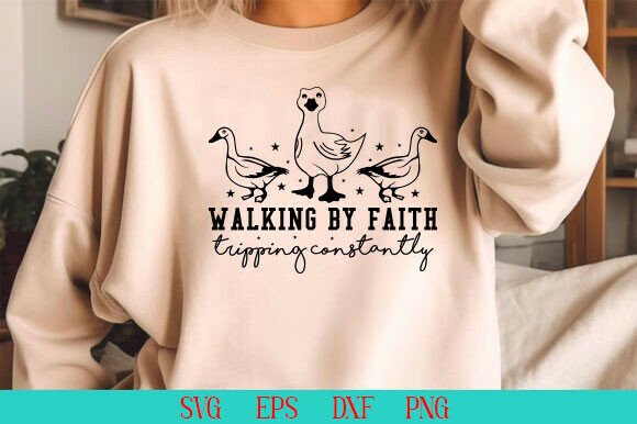 Walking by Faith SVG: Perfect for T-Shirt Designs and Graphics