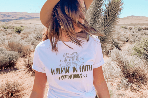 Walking in Faith Svg: A Versatile Graphic for T-Shirt Designs